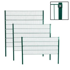 Doppelstabmattenzaun Gitterzaun Drahtgitter Grün Garten-Zaun Stabmattenzaun - Bild 1 von 23