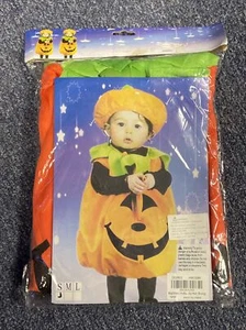 Big Otters Infant Unisex Fuzzy Pumpkin Cutie Pie Costume with Jumper & Hat 6-12M - Picture 1 of 3