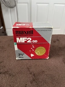 MAXELL MF2DD 3.5" Floppy Disks 10-Pack Double Sided New - Afbeelding 1 van 4
