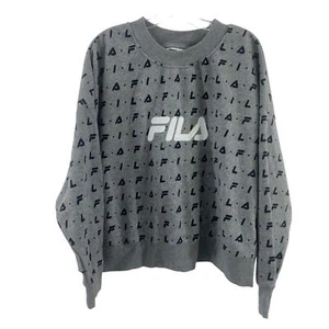 FILA Gray All-Over Print Pullover Sweatshirt Women’s Size 3XL Plus NWT - Picture 1 of 4