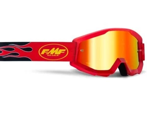 FMF POWERCORE YOUTH GOGGLES RED, MIRROR RED LENS MX ENDURO NEW - Picture 1 of 1
