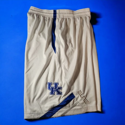 Blue White Nike Shorts Dri Fit Kentucky Wildcats Elite Mens Large NCAA Cover
