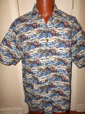 De colección City Streets Informal Para Hombre Mediano Multicolor Manga Corta Con Botones. Foto 1 de 3