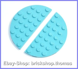 Lego 2 x Platte rund blau - 22888 Plate Round Corner 4x8 Medium Azure NEU / NEW - Bild 1 von 1