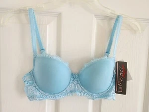 NWT - Le Mystere Rouge - 134 Francesca - Hybrid Demi Bra - Blue - 34B - Picture 1 of 9
