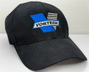 Vintage VORTECH Super Chargers FlexFit Hat RARE LOGO Black S/M Automotive READ - Picture 1 of 16
