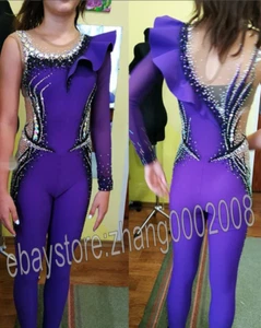 Competition Catsuit/Rhythmic Gymnastics/Baton Acrobatic Dance Skating Costume - Picture 1 of 5
