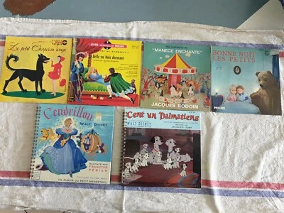 Lot de 6 disques 45T,33T pour enfants anciens Disney Et Autres....  En Tbe  - Photo 1/4