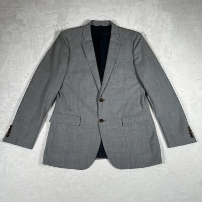 J. Crew Blazer Men Size 42L Gray 100% Wool Voyager Thompson Two Button B8632 EUC - Image 1 of 4