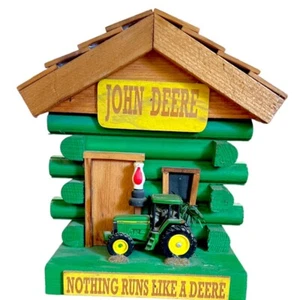 Vintage John Deere House Entrance & Tractor 4 Hook Key Holder - Picture 1 of 7