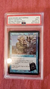 MTG Quicksilver Wall Signed Matt Cavotta PSA 7 AUTO 10 - Picture 1 of 2