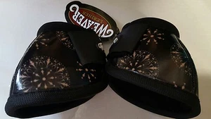 SMALL WEAVER FASHION 600D NEOPRENE NO TURN HORSE LEG BELL BOOTS PAIR BLACK - Picture 1 of 2