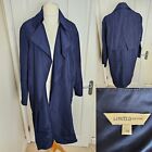 Size 14 M&S Navy Blue Open Front Knee Length Thin Trench Coat