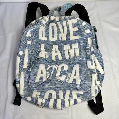 Robin Ruth светло-синий белый рюкзак логотип любовь пальма дерево 100% хлопок - Изображение 1 из 4