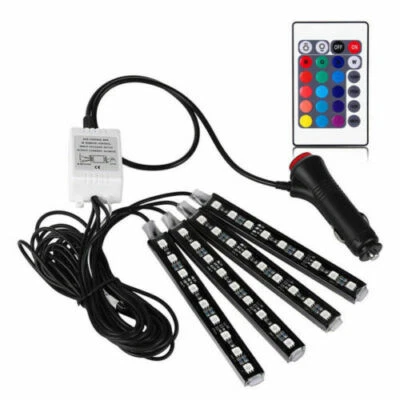 4Luces LED Para Auto Carro Coche Interior De Colores Decorativas accesorios luz Foto 1 de 4