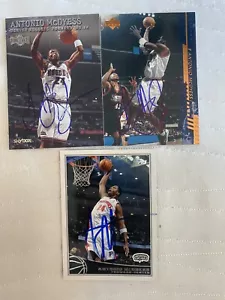 Lot of (3) ANTONIO McDYESS imperfect signed basketball cards autograph NUGGETS - Picture 1 of 1