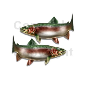 Trout Sticker Decal Fishing RV Boat Car Truck Camper Trailer F094 2 Pack - Picture 1 of 1