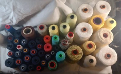 huge Lot Of 49 Spools of thread Sewing Textile 32 Pounds  - Image 1 of 4