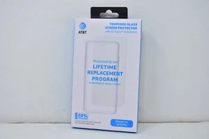 AT&T Tempered Glass Anti-microbial Screen Protector for iPhone 14/13/13Pro New - Zdjęcie 1 z 2