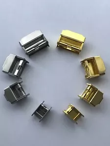 Schiebeklemme Sicherheitsschließe Schließe Uhrenarmband Armband 7 mm bis 22 mm Gold & Silber - Bild 1 von 8