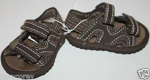 Koala Baby Kids Boys Cute 2 Straps Brown Infant Sandals Shoes Size 1 NWT - Picture 1 of 2
