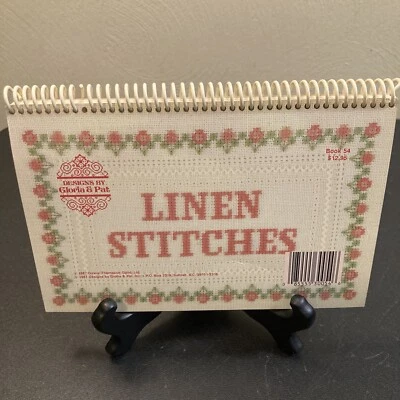 Linen Stitches Cross Stitch Book Ginnie Thompson Vintage 80s Patterns Chart - Image 1 of 4