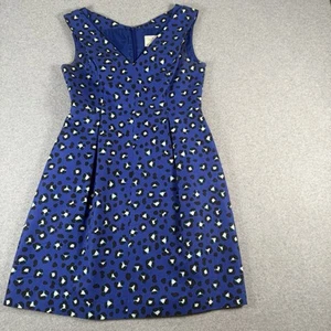 Kate Spade NY Dawson Fit Flare Dress Womens 6 Blue Silk Career Designer Classic - Picture 1 of 9