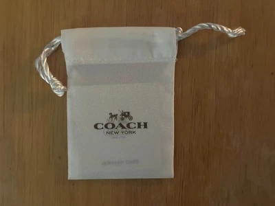 Lote de 20 bolsas antipolvo Coach extra pequeñas blancas con cordón para joyería nuevas 3,5x2,5" Foto 1 de 4