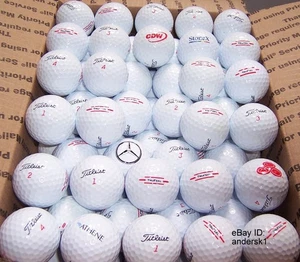 125 MINT & NEAR MINT TITLEIST TRUFEEL GOLF BALLS - NO INK, MANY LOGOS - Picture 1 of 1