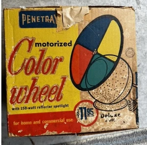 VINTAGE REFURBISHED PENETRAY CHRISTMAS TREE GLOBE COLOR WHEEL No Base Or Dowell - Picture 1 of 5