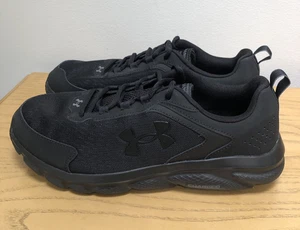 UNDER ARMOUR Charged Assert Zapatos para Correr Triple Negro Para Hombre 11 EXTRA ANCHO 4E - Imagen 1 de 13