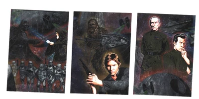 ETCHED FOIL PUZZLES STAR WARS ILLUSTRATED 2013 TOPPS PARTIAL INSERT SET 3 CARDS - Image 1 of 2