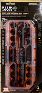 Klein Tools KNECT Impact-Rated Pass Through Socket Wrench Set, #65400 - Picture 1 of 5