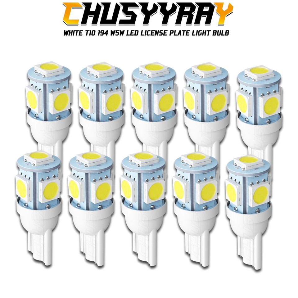 White T10 194 W5W LED License Plate Light Bulb for 1999-2023 Mazda MX-5 Miata - Image 1 of 4