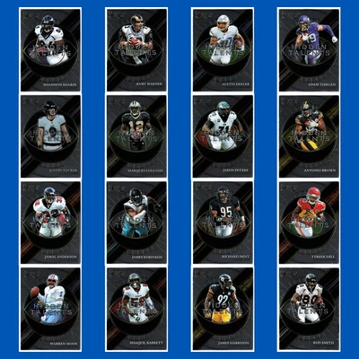 Lote de 16 tarjetas de fútbol americano Panini Select Hidden Talents 2021 juego de inserción parcial Foto 1 de 4