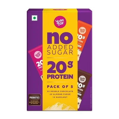 Barritas proteicas altas en proteínas y energéticas de yoga sin azúcar añadido 20 g 70 g X 5 Foto 1 de 4