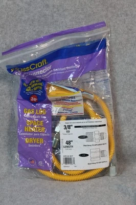 黄铜工艺 36 涂层不锈钢气体连接器 5/8 OD 带袋 — 第 1/4 张图片