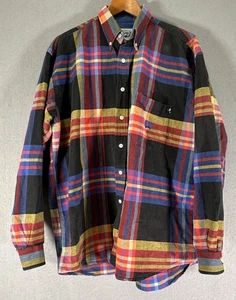 Cinch Mens Western Shirt Size XL Button Up Plaid Logo Cotton Western - Picture 1 of 11