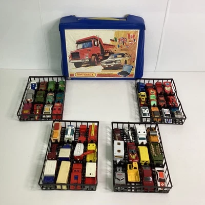 VTG Matchbox Carry Case & 48x Diecast Vehicles - Hot Wheels, Corgi, Etc(K7)W#939 - Image 1 of 4