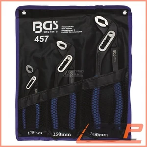 BGS 457 WATERPUMP PLIERS SET 3 PCS 175 + 240 +300 MM LONG BOX-JOINT - Picture 1 of 1