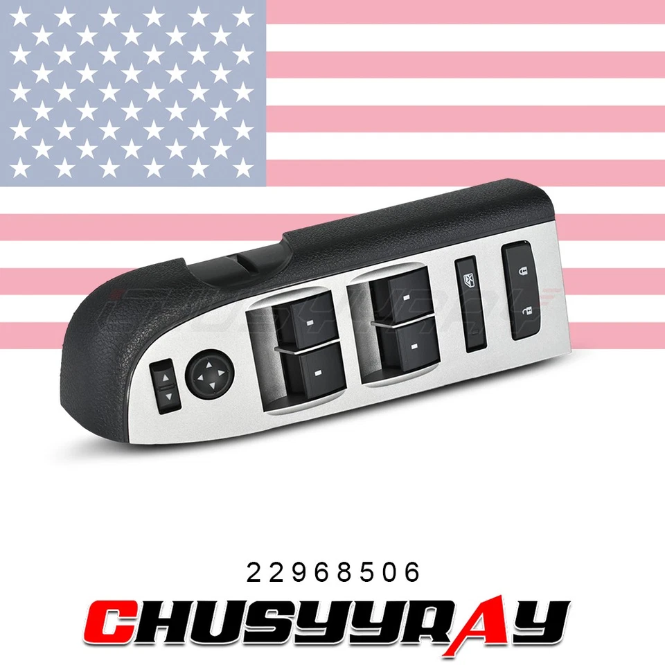 Interruptor de ventana delantera izquierda negro plateado 20922511 Silverado Sierra 2010-13 Foto 1 de 4