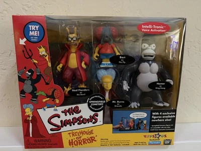 Playmates Simpsons Treehouse of Horror Springfield Cemetery 4 Pack ToysRUs NIB - Image 1 of 4