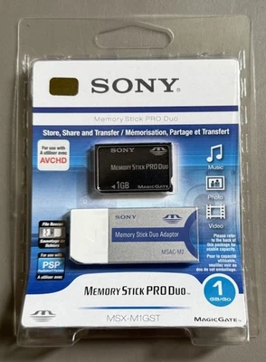 Sony 1GB Memory Stick PRO Duo MSX-M1GST for PSP New - Image 1 of 2