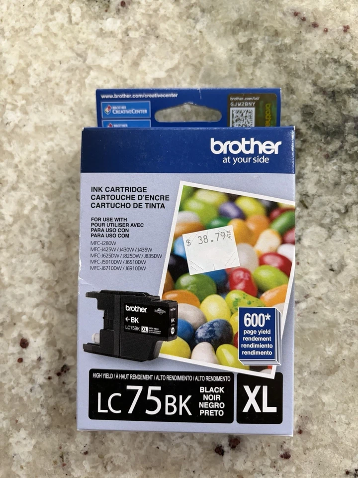 Brother LC75BK 2 Ink Cartridges Ink - Black, Pack of 2