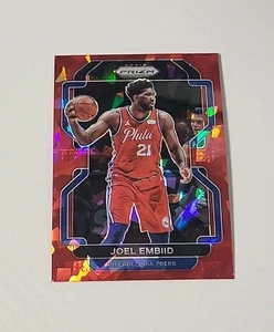 2021-22 Panini Prizm #176 Joel Embiid (Red Cracked Ice) - Picture 1 of 2