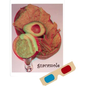 Guacamole - Tarjeta de felicitación Phantogram - con gafas 3D - Único 3D - NUEVO - Imagen 1 de 4