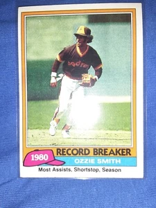 1981 Topps - Ozzie Smith - #207 - San Diego Padres - Record Breakers MVP HOF - Picture 1 of 1