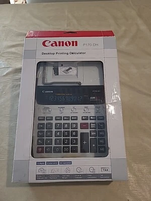 Canon Desktop Printing Calculator P170-DH 12 Digits/ 2 Color Print/ AC Operation - Image 1 of 4