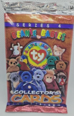 1999 Ty Beanie Babies Collector's Cards 4th Series FIVE (5) Single Packs SEALED - Image 1 of 3
