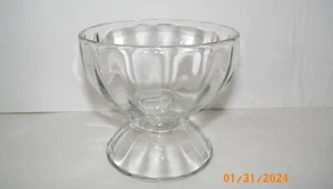 Libbey Glas Dessertschale Obst Eis Standfuß Fußschale Vintage - Bild 1 von 4
